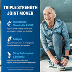 Vitamin World Triple Strength Joint Mover, Glucosamine Chondroitin with MSM Joint Support Supplement, Collagen & Boswellia Serrata Extract, Support Joint Strength, Comfort & Flexibility, 180 Caplets