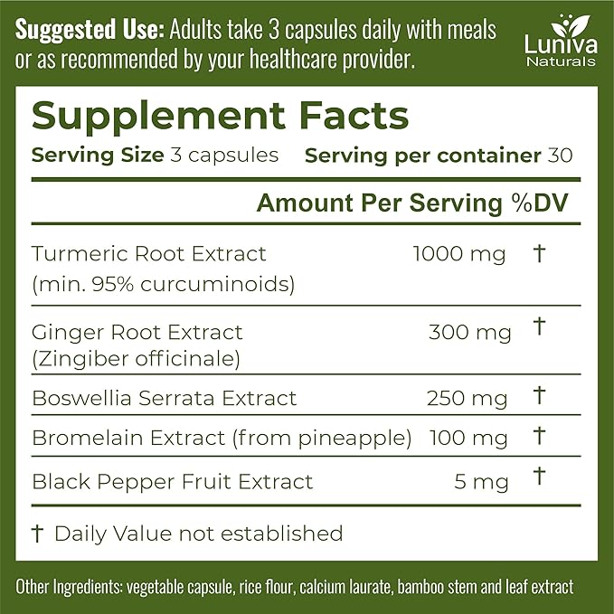 Turmeric Curcumin Supplement with Ginger, Boswellia, Bromelain & Black Pepper – High in Antioxidants – Supports Joint Health, Mobility & Recovery – Natural, Non-GMO, Third-Party Tested – 90 Capsules