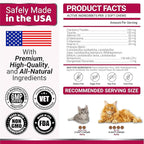Cat Urinary Tract Health - Cranberry Supplement for Cats - Promotes Healthy Digestion & Normal Bladder Function - Probiotics - Vitamins and Food Supplements - Immune & Multivitamin Support Chews