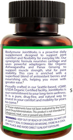 Bodymune JointWorks – Organic Joint & Muscle Support Supplement – Promotes Mobility, Flexibility & Comfort – 66 Capsules (2-Month Supply) – USDA Organic, Vegan, Gluten-Free, Non-GMO