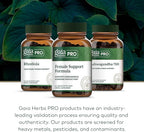 GAIA HERBS PRO Female Support Formula - Supports Healthy PMS & Menopause Fluctuations with Alfalfa Leaf, Black Cohosh Root Extract, Dandelion Root & More* - Vegan - 60 Liquid Phyto-Caps (60 Servings)