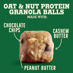 Nature Valley Oat and Nut Protein Granola Balls, Peanut Butter and Chocolate Chip, Protein Snacks, 7.94 oz