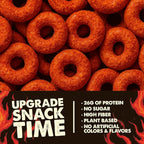 CRISP POWER Protein Pretzels, NEW Flamin' Crunch, 26G Protein, High Protein Snack, High Fiber, Low Carb Crunchy Pretzel Snacks, No Added Sugar, 1.75 oz Bags, 6 Pack, Vegan, Keto
