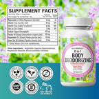 Body Deodorizing Supplement - Odor Eliminator & Internal Deodorant Pills for Fresh Breath Skin Health & Detox - Full Body Deodorizer Capsules with Chlorophyll Complex Vitamins