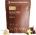 Happy Aging Protein Powder for Women, 20g Organic Pea & Pumpkin Seed Protein, 5g Creatine, Monk Fruit Sweetened, Organic Cocoa & Chia, Vegan Plant Based Protein