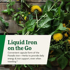 Floradix Iron + Herbs - Iron Supplement for Healthy Energy Support* - Supports Red Blood Cell Formation - Vegan, Non-GMO, Gluten-Free, Soy-Free - 120 Liquid Phyto-Caps