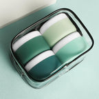 kuangre Travel Containers for Toiletries, Silicone Cream Jars BPA-Free, Leak-proof 2oz Travel Size Containers, Portable Size Silicone Jars with Lid for Cosmetic Face Hand Body Cream (4 Pack)