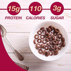 ProtiDIET High Protein Chocolate Soy Cereal - Gluten Free, Low Fat Healthy Cereal for Adults - Perfect for a Protein Snack or Breakfast - 7 Pouches