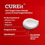 Antifungal Cream 2% Miconazole Nitrate, Treats Athlete's Foot, Jock Itch, Ringworm, Hydrating, Soothing, Non-Greasy Formula, Relieves Itching, Burning & Chafing, 3oz Tube