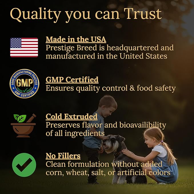 Multivitamins, Balanced Nutrition for Your Schnauzer, 90 Count, Made in the USA with Real Bacon