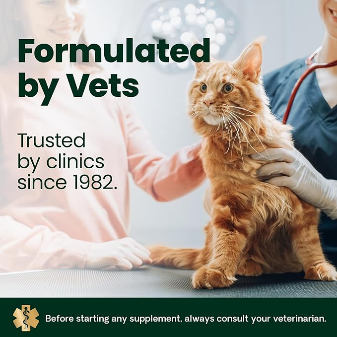 VetriScience Ultimate Strength Healthy Hip & Joint Powder, GlycoFlex Glucosamine, Chondroitin and Green Lipped Mussels Joint Supplement for Cats, Cheese & Chicken, 60 Scoops