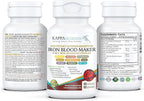 KAPPA NUTRITION Iron 26mg, Vitamin C & Orange 150mg, Folate 667mcg DFE, Vitamin B12, Beetroot, Brewers Yeast, Broccoli & MCT Oil 9 in 1 Advanced Complex (60 Capsules)