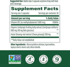 MegaFood Superfood Mushroom Energy Support - Cordyceps Mushroom Supplement with Methylated B12 Vitamins & Panax Ginseng - Doctor Formulated, Gluten-Free, Vegan - 60 Capsules, 30 Servings