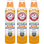 Arm & Hammer Invisible Body Powder Spray, Clear Talc-Free Body Odor & Sweat Control For Men & Women, Spray Body Powder For Women And Men, Arm And Hammer Body Spray Powder, 7 Oz (3 Pack)