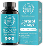 Zen Again Cortisol Manager with Ashwagandha KSM-66® | Cortisol Supplements for Women | 11-in-1 Complex | Natural Stress Support Supplement with L-Theanine, Rhodiola & Magnesium | Vegan, 60 Ct