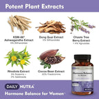 Hormone Balance - Women's Serotonin Supplement - KSM-66 Ashwagandha, Dong Quai, Chaste Tree Berry, Rhodiola, & Cocoa Bean Extracts - for Female Hormones, PMS, Menopause (60 Capsules)