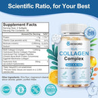 BEWORD Multi Collagen Softgels for Women & Men, 120 Capsules - Type I,II,III,V,X Hydrolyzed Collagen w/Vitamin C & Hyaluronic Acid - Supports Skin, Hair, Nails, Joints - Grass-Fed, Non-GMO, 2 Pack
