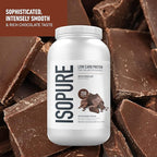 Isopure Low Carb 100% Pure Whey Isolate Protein Powder, Gluten Free, With Vitamins, Dutch Chocolate, 25g Protein Per Serving, 3.07 Lbs, 41 Servings (Packaging May Vary)