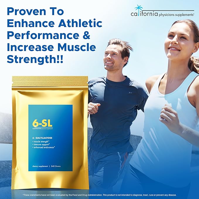 100% Pure 6-Sialyllactose (6-SL) - Muscle Support Supplement to Increase Strength, Build Lean Muscle Mass, Enhance Recovery, and Boost Performance - 3-Month Supply