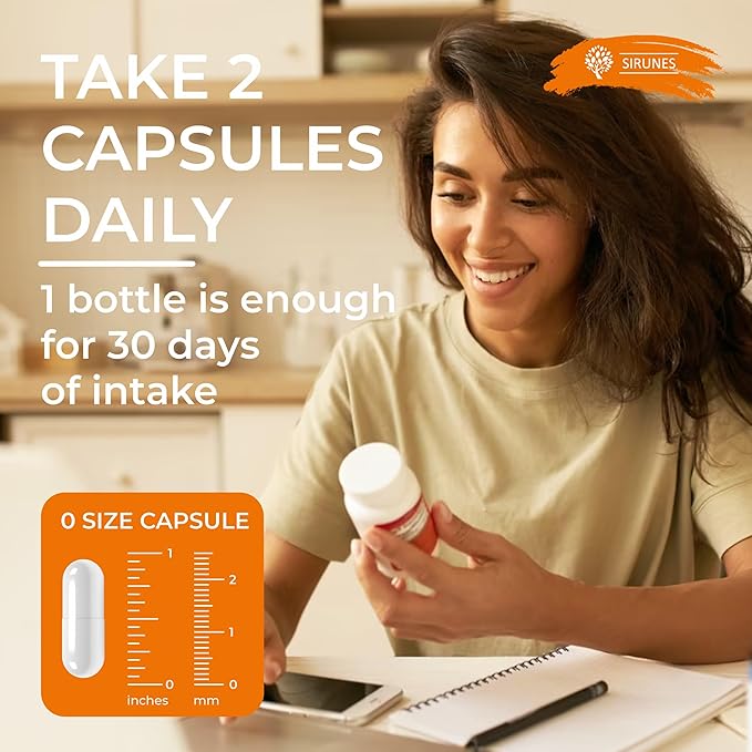 SIRUNES Fish Collagen Peptides Capsules – 100 Capsules | Fish Collagen Peptides | Supports Hair, Skin, Nails, Joints & Bones | Gluten-Free, Non-GMO | Made in USA