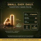 Liposomal Herbal Parasite & Gut Detox, 120 Capsules, 5X Better Absorption, with Black Walnut, Wormwood, Clove, Pumpkin Seed, Garlic, Oregano, PAU D'Arco, Papaya