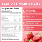 60 Count Multi-Collagen Peptides Gummies for Women - Packed with Types I, II, III, V, X, Vitamins C, E, Zinc & Hyaluronic Acid - Non-GMO & Gluten Free