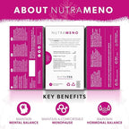 Nutra Tea NutraMeno - Menopause Tea, Red Clover Tea - Perimenopause & Menopause Relief For Women - Includes Red Clover, Sage & Rose - 120 Individually Wrapped Bags - Herbal Infusion (6 Pack)