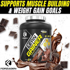 Forzagen Lean Gainer Premium Mass Builder | Mass Gainer Protein Powder for Men & Women | High Calorie Protein, Weight Gain, Bulk, Muscle Building Supplement | Dutch Chocolate, 8 lbs. (11 Servings)