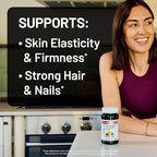 NatureWise Collagen Gummies - Hydrolyzed Collagen Gummies - Type 1 & 3 Peptides for Women + Biotin, Vitamin C, E, & Zinc for Hair Skin and Nails Support - 60 Count[1-Month Supply]