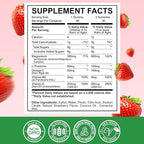 Magnesium Complex Gummies- Calm Chewable Gummies for Kids & Adults- Magnesium Glycinate Supplement-w/Omega-3, Vitamin B6, D3- Support Calm Stress Relief, Bones, Mood, Strawberry Flavor