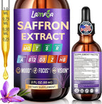 Saffron Extract for Anxiety Relief & Calm Mood Support | 88.5mg Saffron Supplement | Enhanced with Manganese for Brain & Stress Support | Vegan, Non-GMO, Alcohol-Free Tincture, Based in USA - 2 Oz