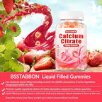 Calcium Citrate Supplement Gummies for Adult: Women & Men Sugar Free 1200 mg Calcium Chewable Gummy - Organic Natural High Absorption Vegan Supplements for Energy Immune Support (120Count