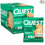 Quest Nutrition White Chocolate Macadamia Protein Cookie, 15g Protein, 1g Sugar, 2g Net Carbs, Keto Friendly, High Protein, Low Carb; 12 Count