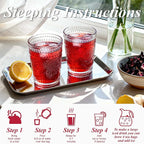 WT WEETEE Hawthorn Hibiscus Tea Bags 50 Count, Pure Made of Hibiscus, Hawthorn Berries & Leaves, Natural Caffeine-free Herbal Tea for Heart