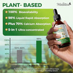2 Pack Organic Vitamin D3 K2 Liquid 10000 IU w/ Vegan Omega-3 & Coconut MCT Oil - Maximum Strength Vitamin D Supplement, No Fillers, Non-GMO K2 as MK7 for Bones, Muscles & High Absorption-2 Fl Oz