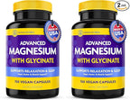 InnovixLabs Advanced Magnesium Capsules - 150 Ct, 210 mg - Chelated Glycinate and Malate - High Absorption, Promotes Relaxation, Bones, Muscle Health, Vegan Malate Sleep Supplement (Pack of 2)