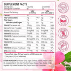 Iron Gummies Vitamin Supplement 65mg & Vitamin C 250mg per Serving with B6 B12 Folate- Energy Support for Iron Deficiency, Anemia, Vegan Guava Hibiscus Flavor, 60 Count