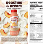 Premier Protein Shake, Peaches & Cream, 30g Protein, No Added Sugar, 24 Vitamins & Minerals to Support Immune Health, 11.5 fl oz, 12 Pack
