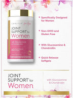 Carlyle Joint Support for Women | 60 Softgels | Complex with Omega-3 and Collagen Peptides | Non-GMO, Gluten Free