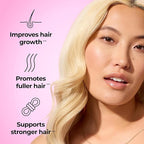 HUM Hair Strong Daily Hair Growth Supplement with Biotin, Zinc, Vitamin B12 to Support Growth, Folic Acid & Vitamin B12 Vitamins for Healthy Hair Support for Women and Men, 30 Vegan Capsules