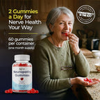 The Nerve Brand Neuropathy Support Gummies, 600 mg R Alpha Lipoic Acid Gummies with B1 B6 B12 and Lion’s Mane, Sugar Free Daily Nerve Health Supplement, 30 Day Supply