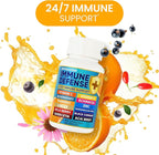 12 in 1 Immune Support Supplement - Immune Defense Vitamins w/VIT D3, Vitamin С, Zinс, Echinacea, Elderberry, Ginger &More - Natural Immunity System Booster - Immune & Muscle Health 120cs