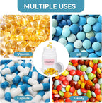10 Pack Travel Pill Bottles - White Food Grade Plastic with Screw Caps & Labels, Small Pill Organizer for Pills, Vitamins, Capsules