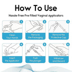 Vaginal Moisturizer Gel for Vagina Health, Moisturizer Applicators for Vaginal Dryness Relief and Long Lasting Wetness - Pre and Post Menopausal - 20 Pre Filled Applicators