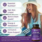 Vitamin World Ultra 360 Multivitamin for Women, Women's Multivitamin with Herbs & Collagen for Hair, Skin & Nails, Supplement with Iron, Vitamin A, B, C, D, E for Energy & Immune Support, 180 Caplets