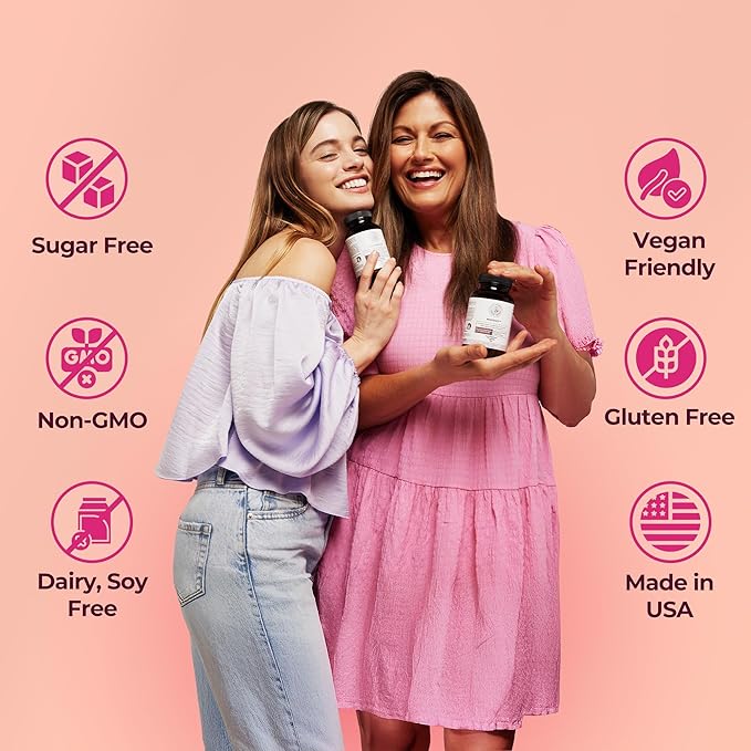 Happy Mammoth Meno Daily Menopause Vitamins & Supplements for Women, Boost Metabolism, Healthy Skin, Hair and Nails, Hot Flash, Mood Support, 72 Capsules