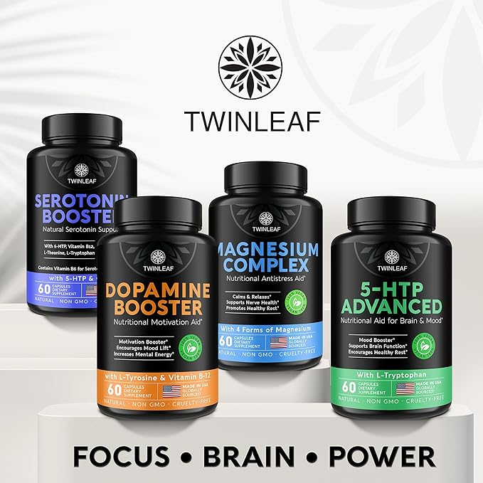 5 HTP Supplement for Mood Support - Made in USA - Natural Manganese & L-tryptophan Capsules - 5-HTP Booster for Men & Women - Proprietary Formula for Mood and Relaxation - 60 Vegan Capsules