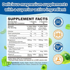 2PCS Center-Filled Magnesium Gummies for Kids 300MG - Magnesium Glycinate Gummies with L-theanine, Omega-3, Vitamin B6, D for Kids & Adults, Supplement for Sleep, Calm & Muscle Relaxation