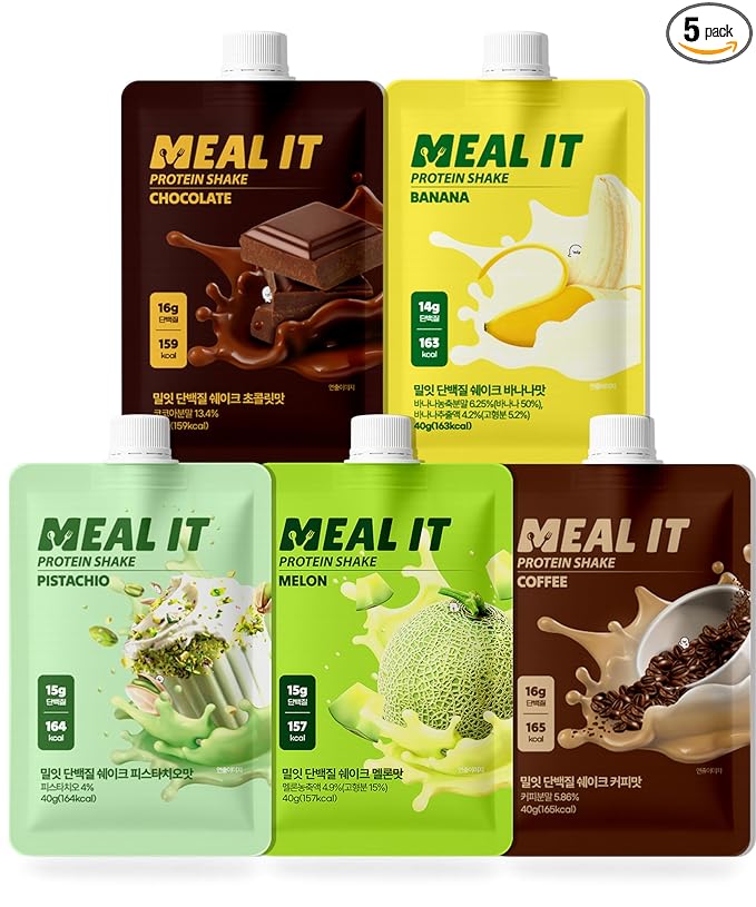 Protein Shake - Starter Pack 5 - High Fiber, Low Sugar, Keto-Friendly Meal Replacement powder (5 Packs, 1.41 oz Each)