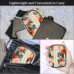 Serfeymi Weekly Travel Pill Organizer Case for Purse with Removable 7 Day Pill Box, Fashionable Pill Container for Medicine, Vitamin, Supplement - Bloom 01